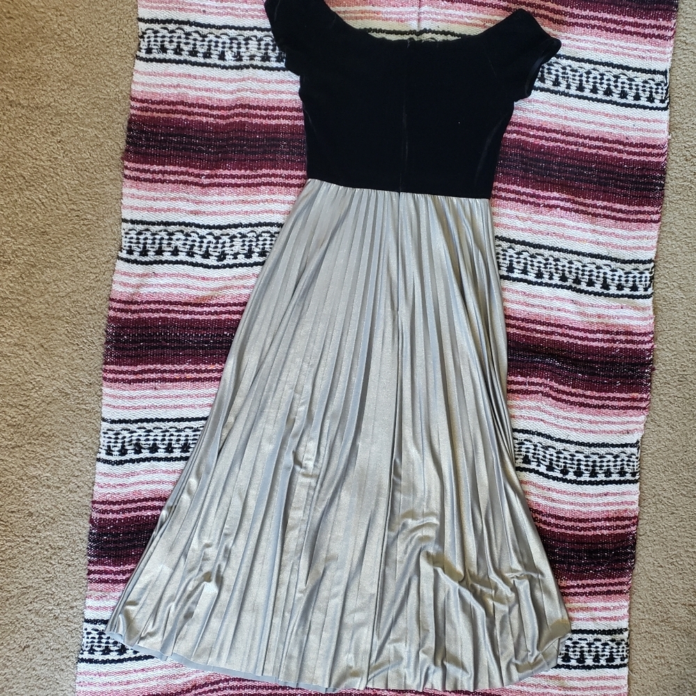 Midi length off the shoulder dress